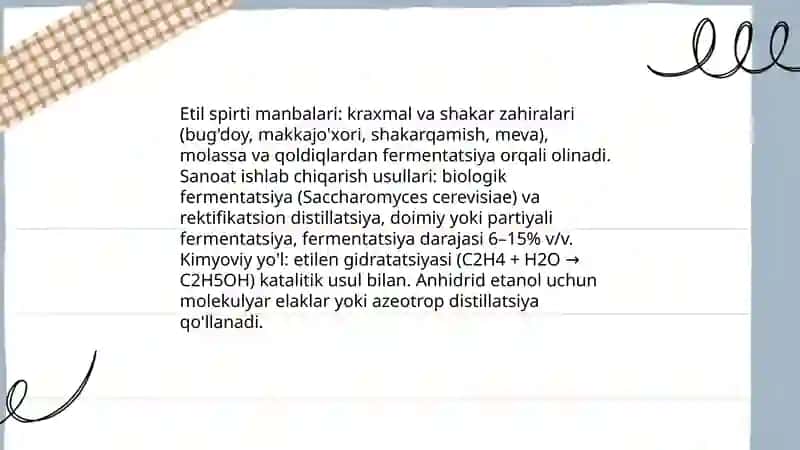 Etil spirti. Alkagolizm va uning asoratlari 4
