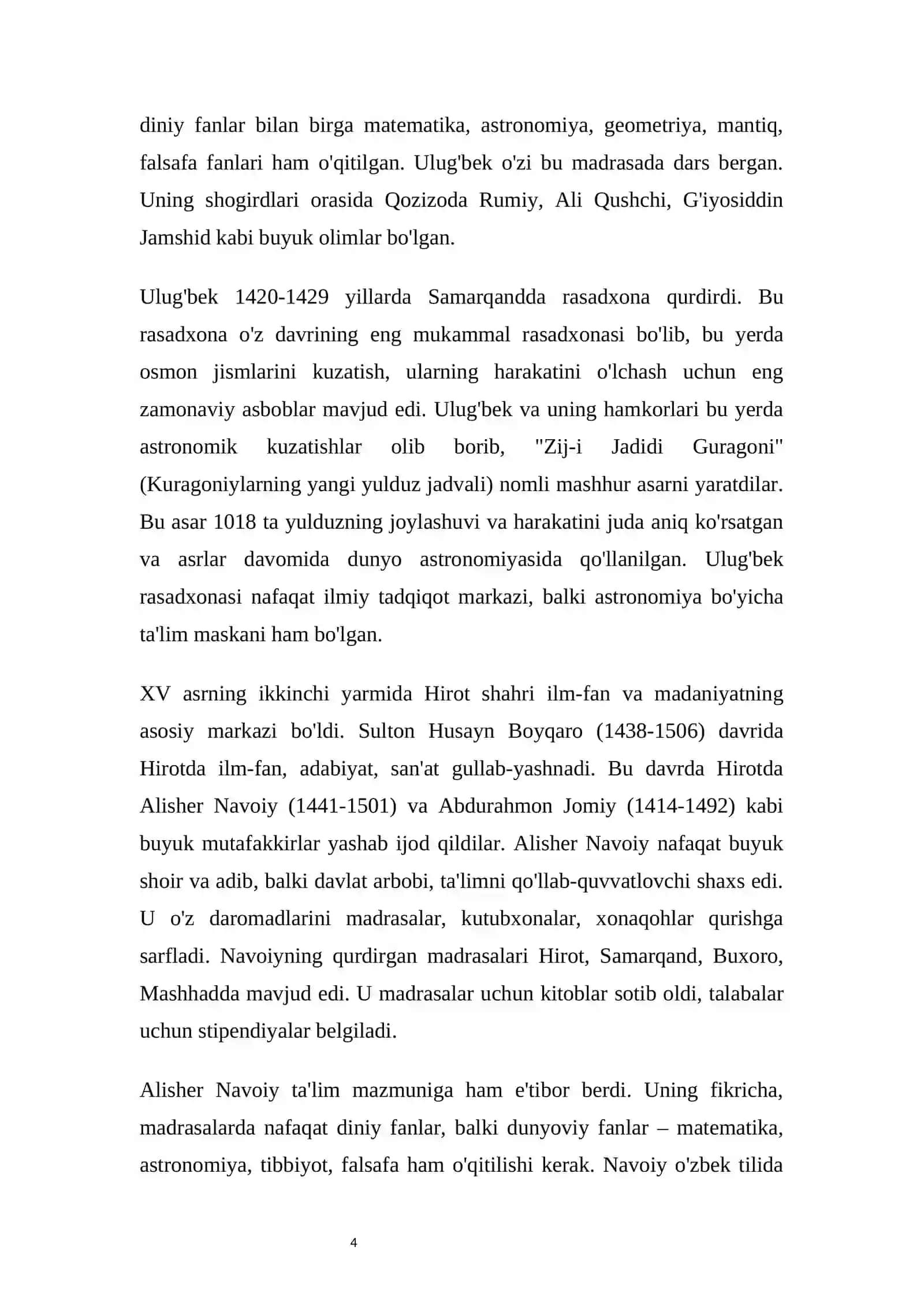 XIV asrning ikkinchi yarmida XVI asrgacha ta'lim va maktab 4