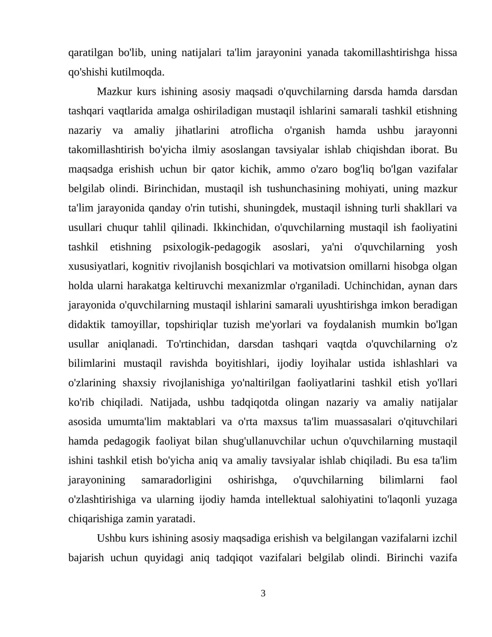 Oʻquvchilarning darsda va darsdan tashqari vaqtlarida mustaqil ishlari 4