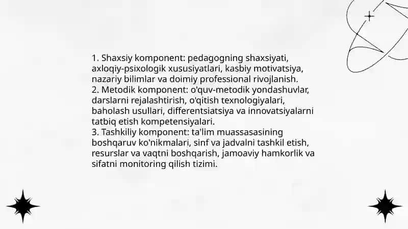Pedagogik menejmentda pedagogik mahoratning mazmuni va uning ahamiyati 4