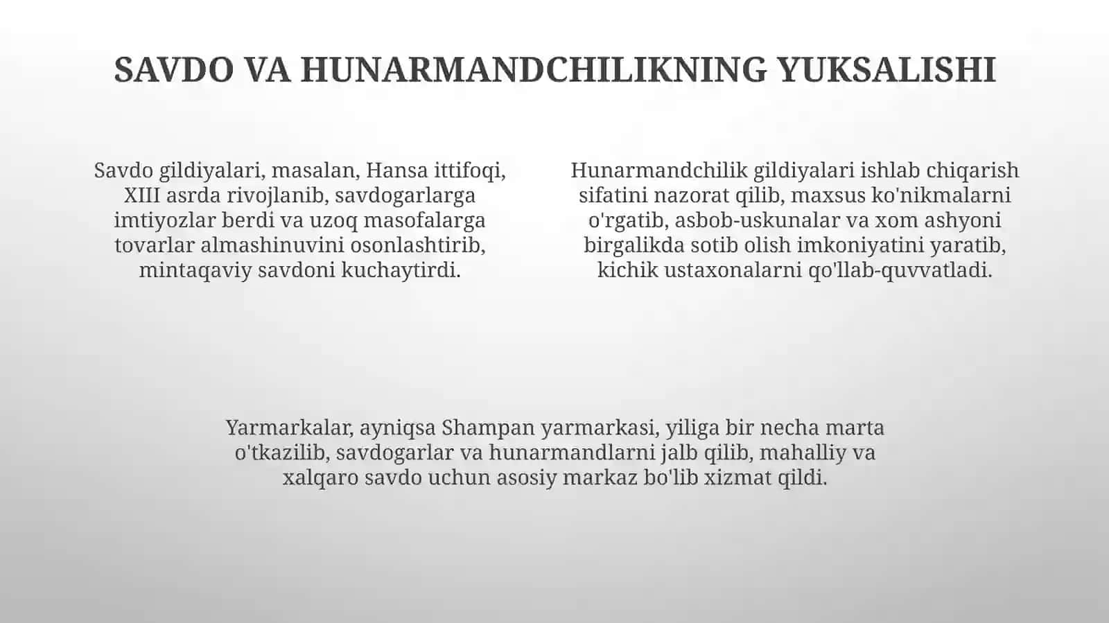 IX-XII asrlar Renessans davridagi shahar taraqqiyoti 4