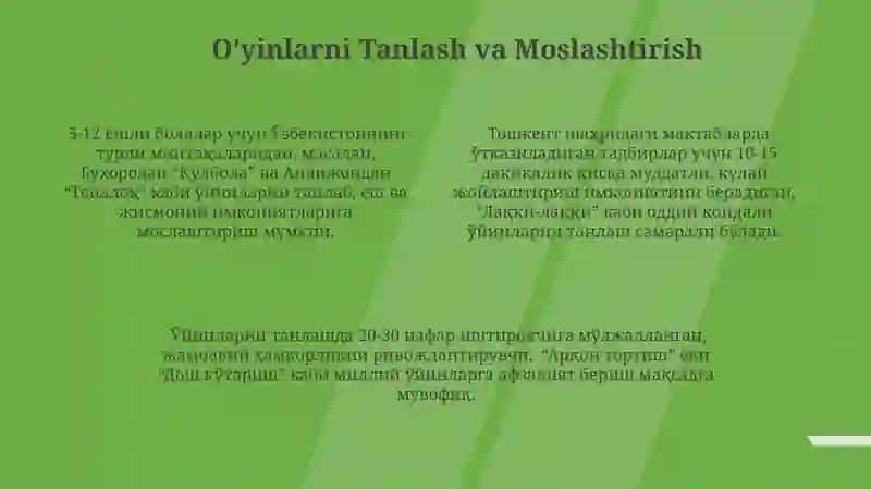 Milliy Dinamik O'yinlarni O'qitish Metodlari 4