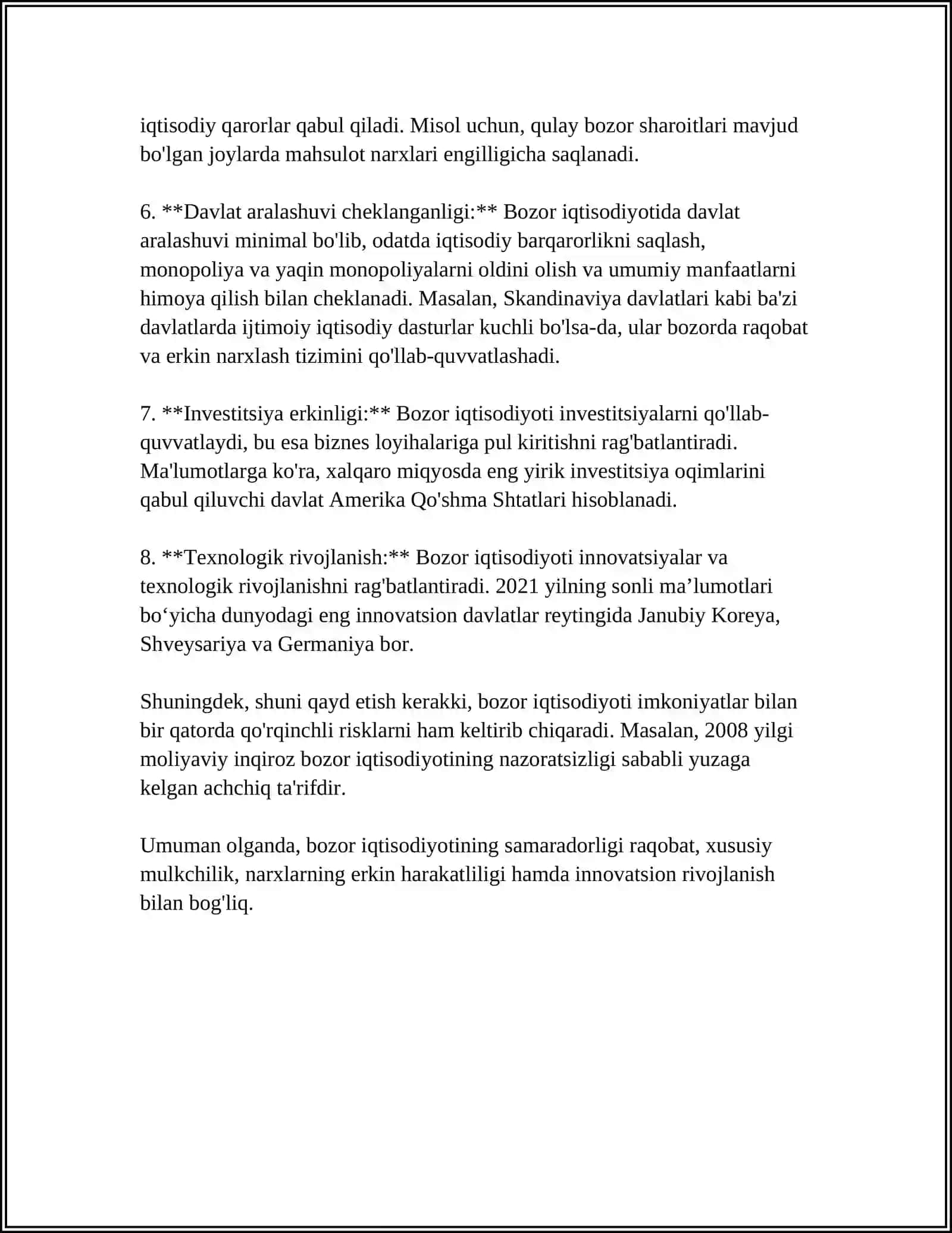 BOZOR IQTISODIYOTIDA TADBIRKORLIK FAOLIYATI VA TADBIRKORLIK KAPITALI 4