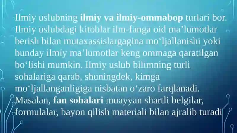 Ilmiy uslub janrlari haqida umumiy tushuncha 4