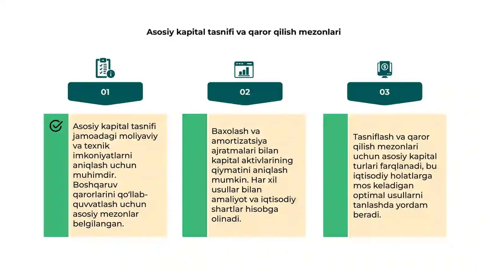 Asosiy kapital tasnifi baxolash va amortizatsiya ajratmalari hisoblash usullari 4