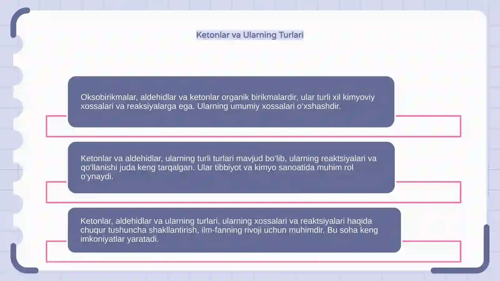 Oksobirikmalar va Aldegidlar 4