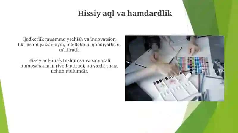 Ijodiy va intellektual sifatlarning barkamol shaxsni shakllantirishda tutgan oʻrni 4