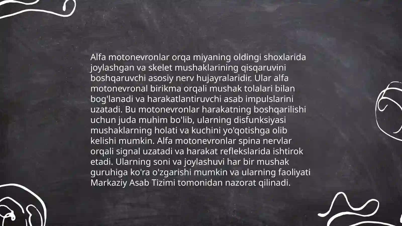 Orqa miyaning harakatlantiruvchi neyronlarining turlari 4