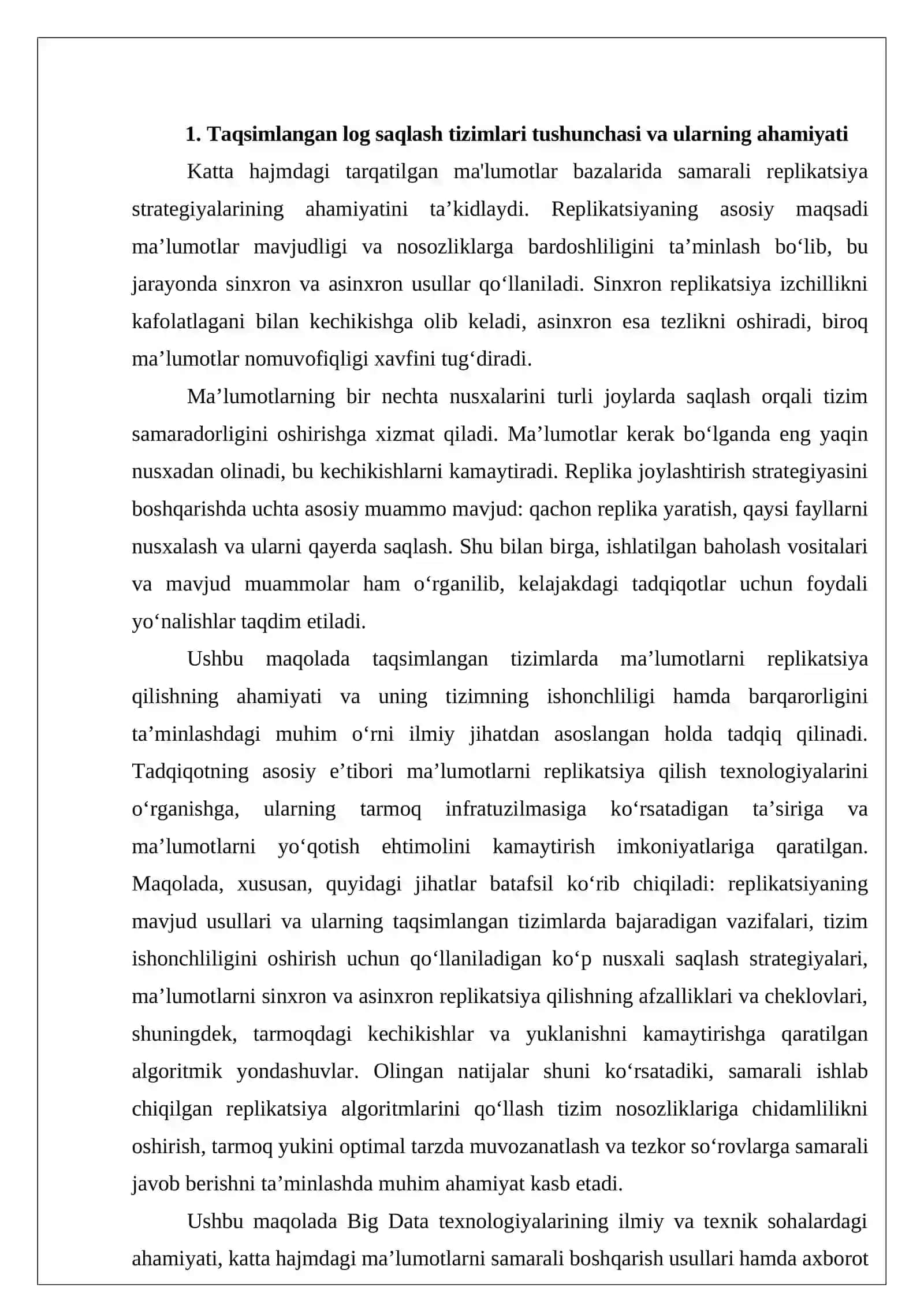 Taqsimlangan log saqlash tizimlari (Kafka) 4
