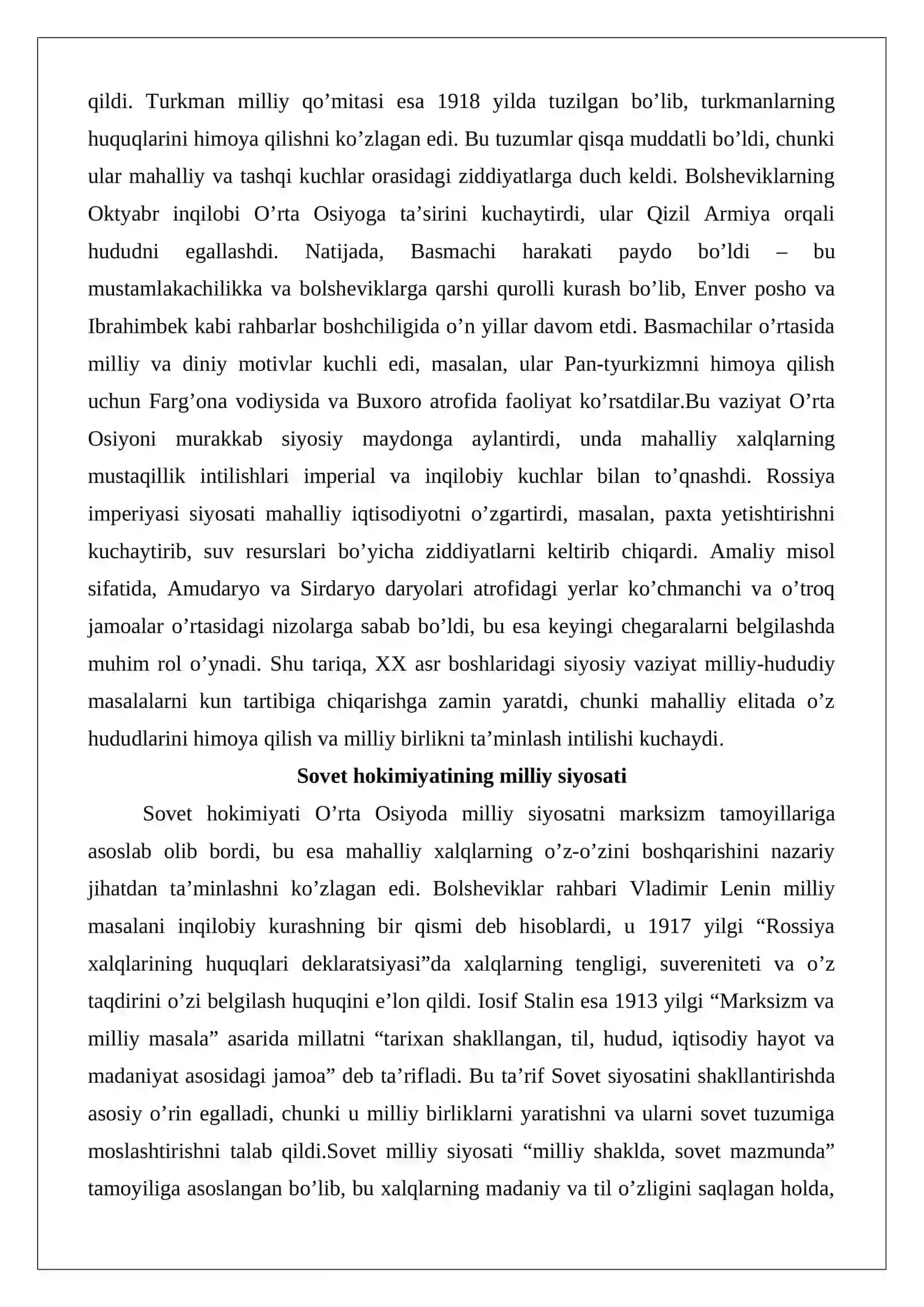 O’rta Osiyoda olib borilgan milliy-hududiy chegaralanish 4