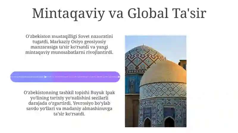 Mustaqil Oʻzbekiston Respublikasining tashkil topishi va uning tarixiy ahamiyati 4