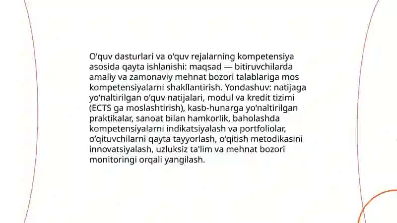 Oʻzbekiston respublikasida oliy taʼlim va undan keyingi taʼlimning takomillashtirilishi 4