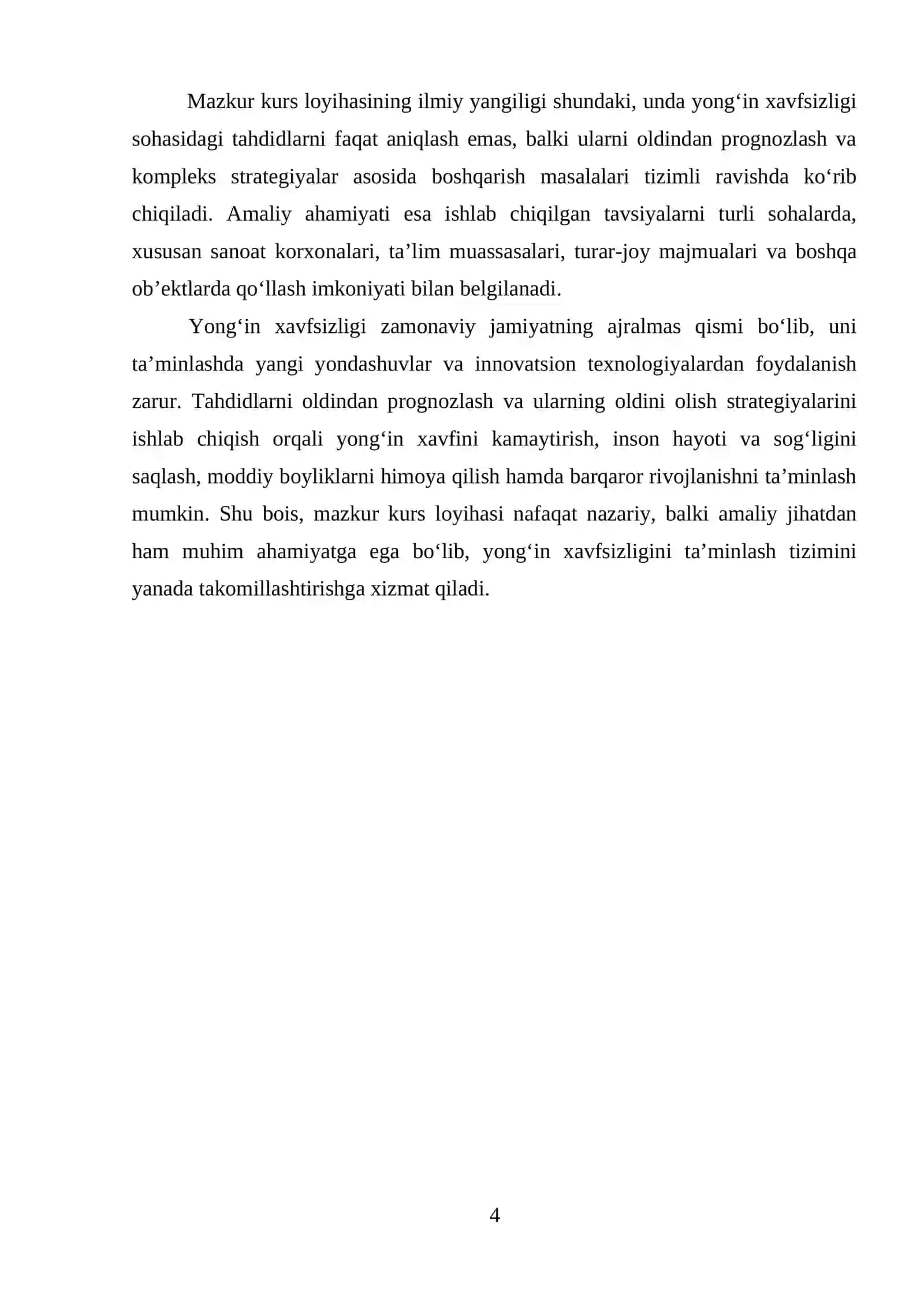 Yong‘in xavfsizligi bo‘yicha tahdidlarni oldindan prognozlash va ularning oldini olish uchun strategiyalar ishlab chiqish 4