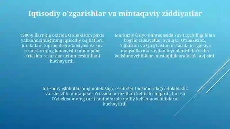 Mustaqillik arafasida Oʻzbekistondagi ijtimoiy-siyosiy jarayonlar 4