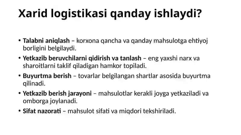 Xarid logistikasi 4