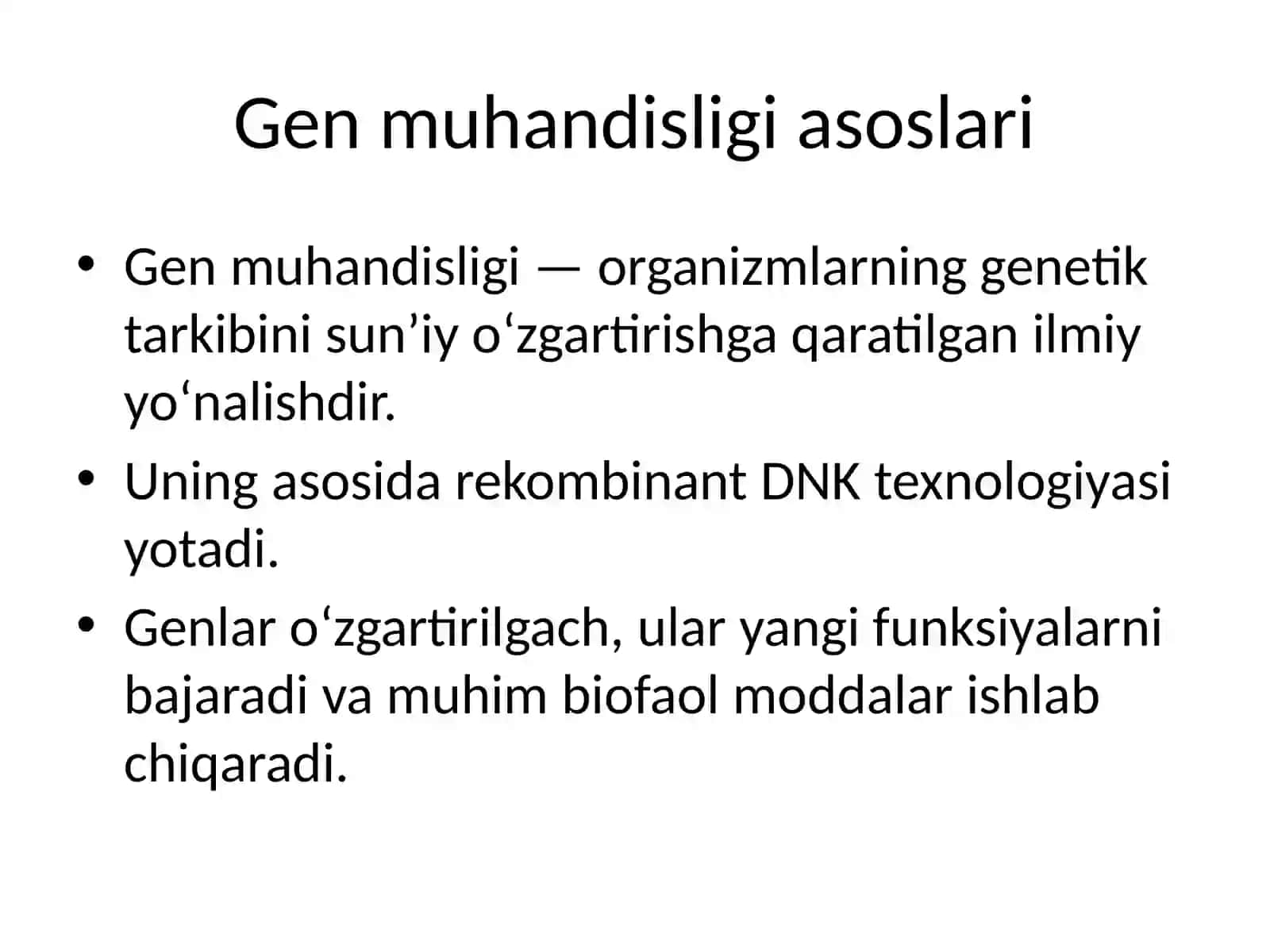 Tibbiyotda DNKrekombinantlarniqoʻllanilishi 4
