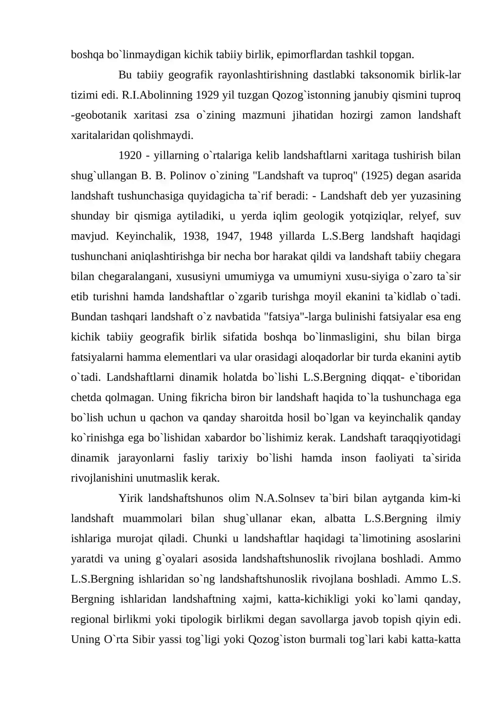 Landshaftlar geografiyasining rivojlanish tarixi 4
