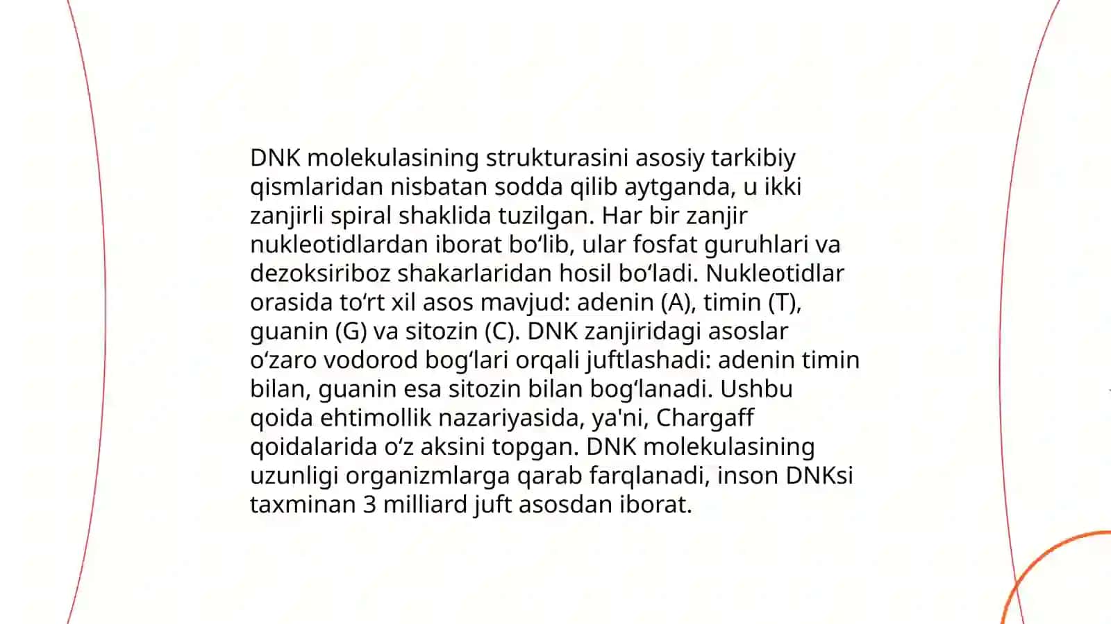 Gen va genom strukturalari. DNK va xromosoma modellari 4