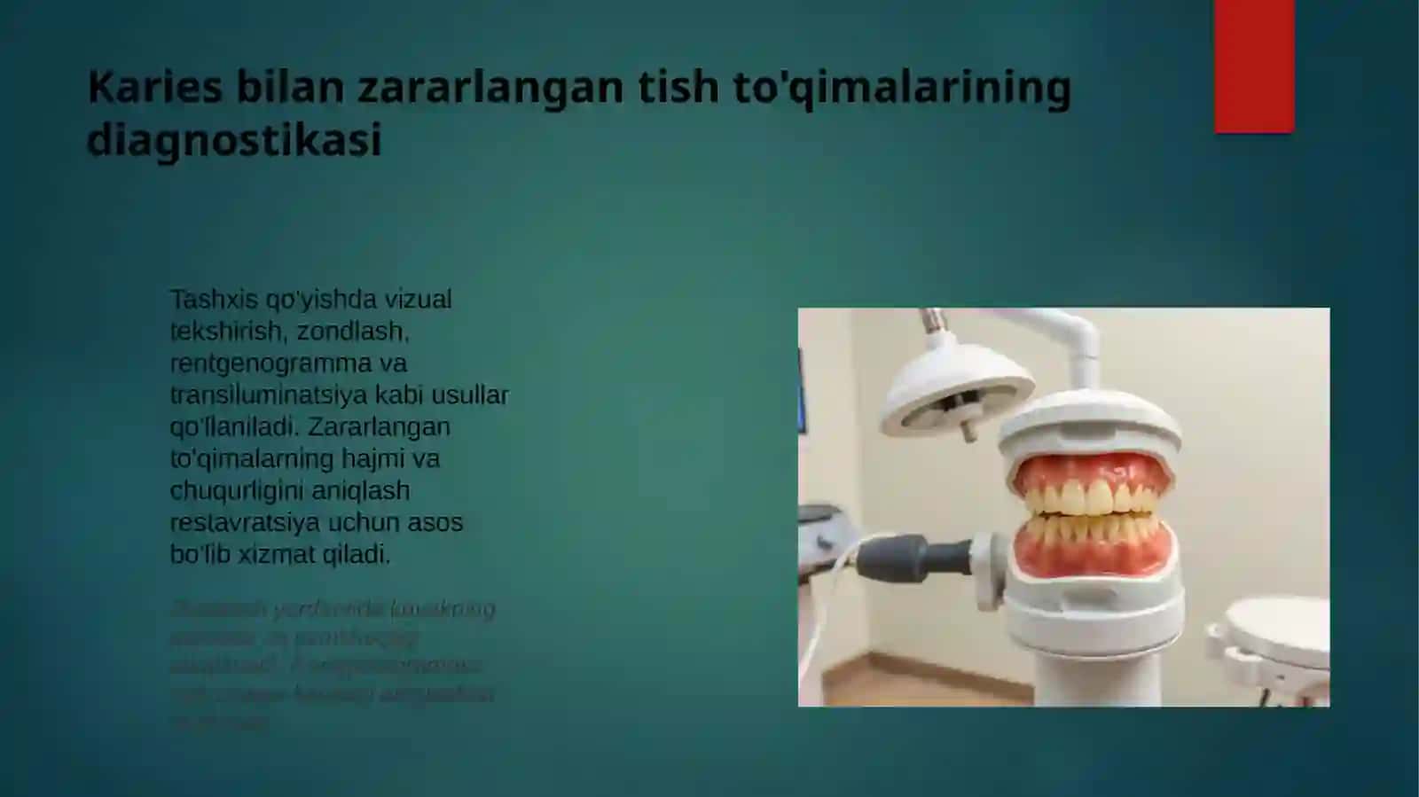 Blek boʻyicha 1-4 sinf karies kovaklarini restavratsiya qilishning klinik tamoyillari 4