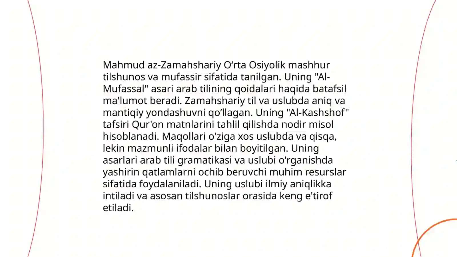 Mahmud az-Zamahshariyning turkiy asarlari xususiyati 4