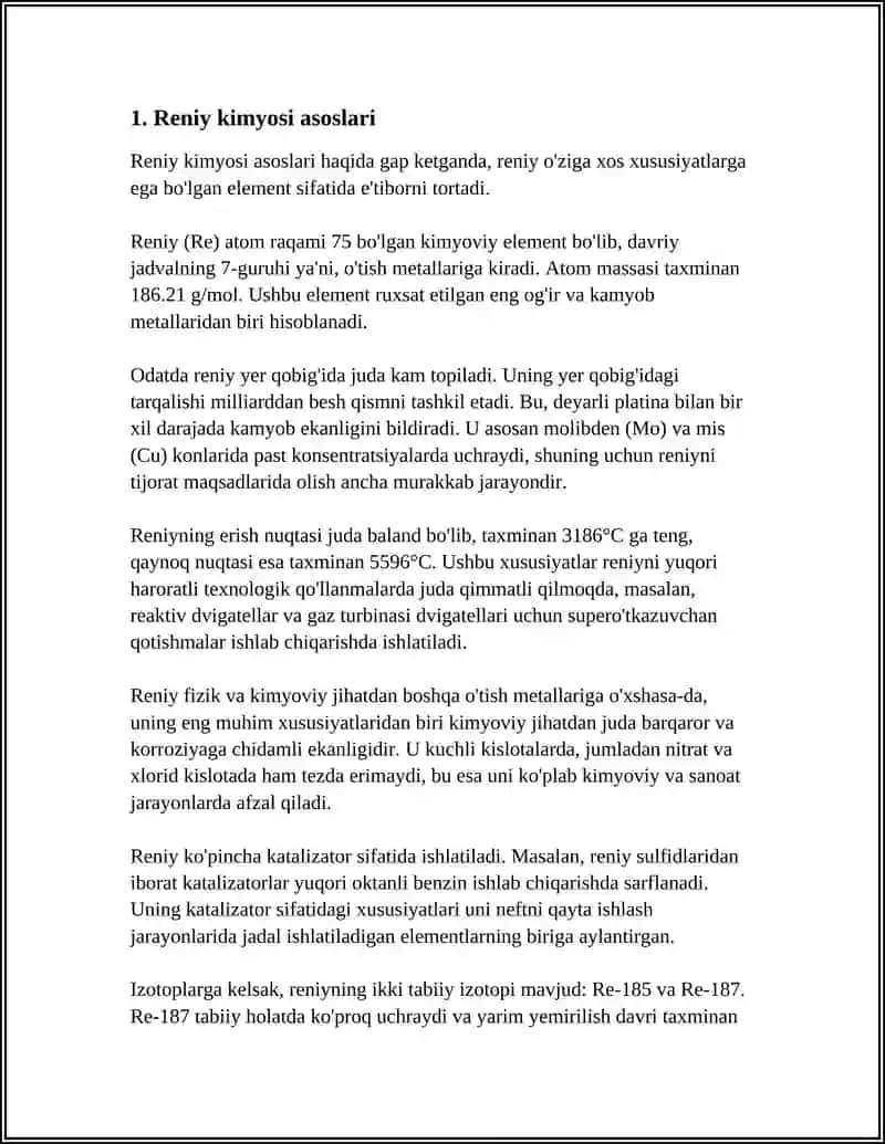 Reniy kimyosi va texnologiyasi 4