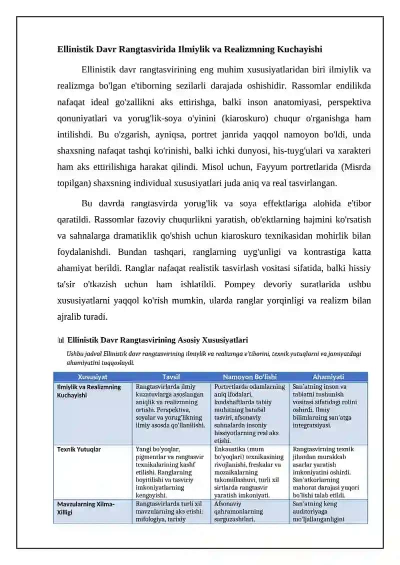 Ellinizm davrida rangtasvirning ahamiyati 4