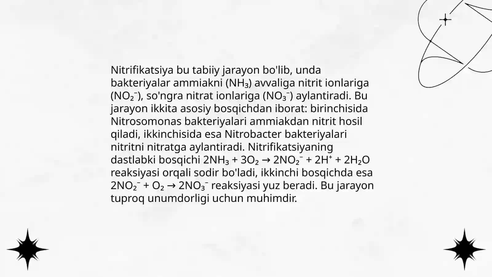 Nitrifikatsiya jarayoni va bu jaryonni amalga oshiruvchi mikroorganizmlar tahlili 4