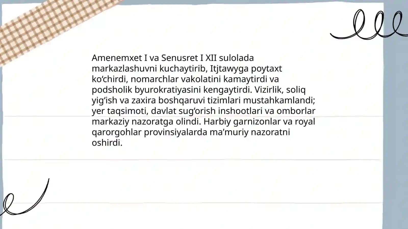 Oʻrta va yangi podsholik davrida Misr davlati 4