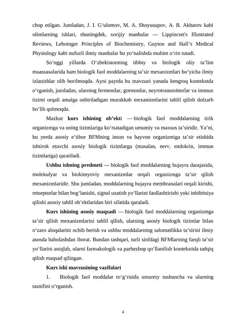 Biologik faol moddalarning ta'sir mexanizmi 4