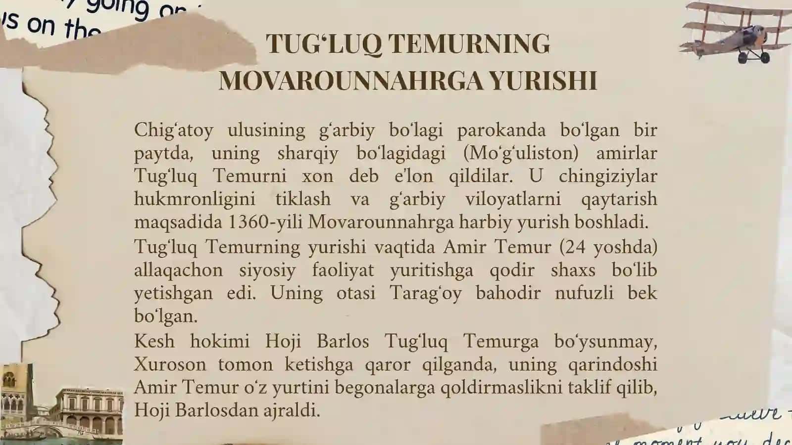 XIV ASRNING O‘RTALARIDA TURONDA YUZAGA KELGAN SIYOSIY VAZIYAT 4