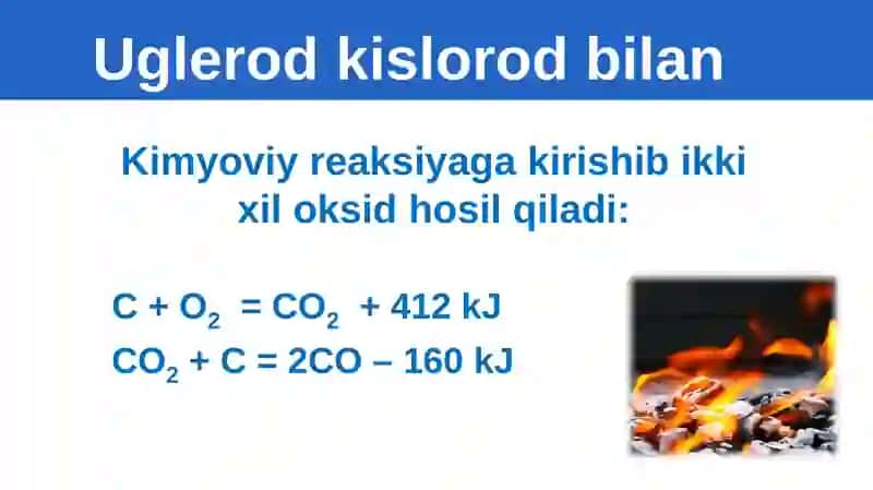 Uglerodning kimyoviy xossalari 4