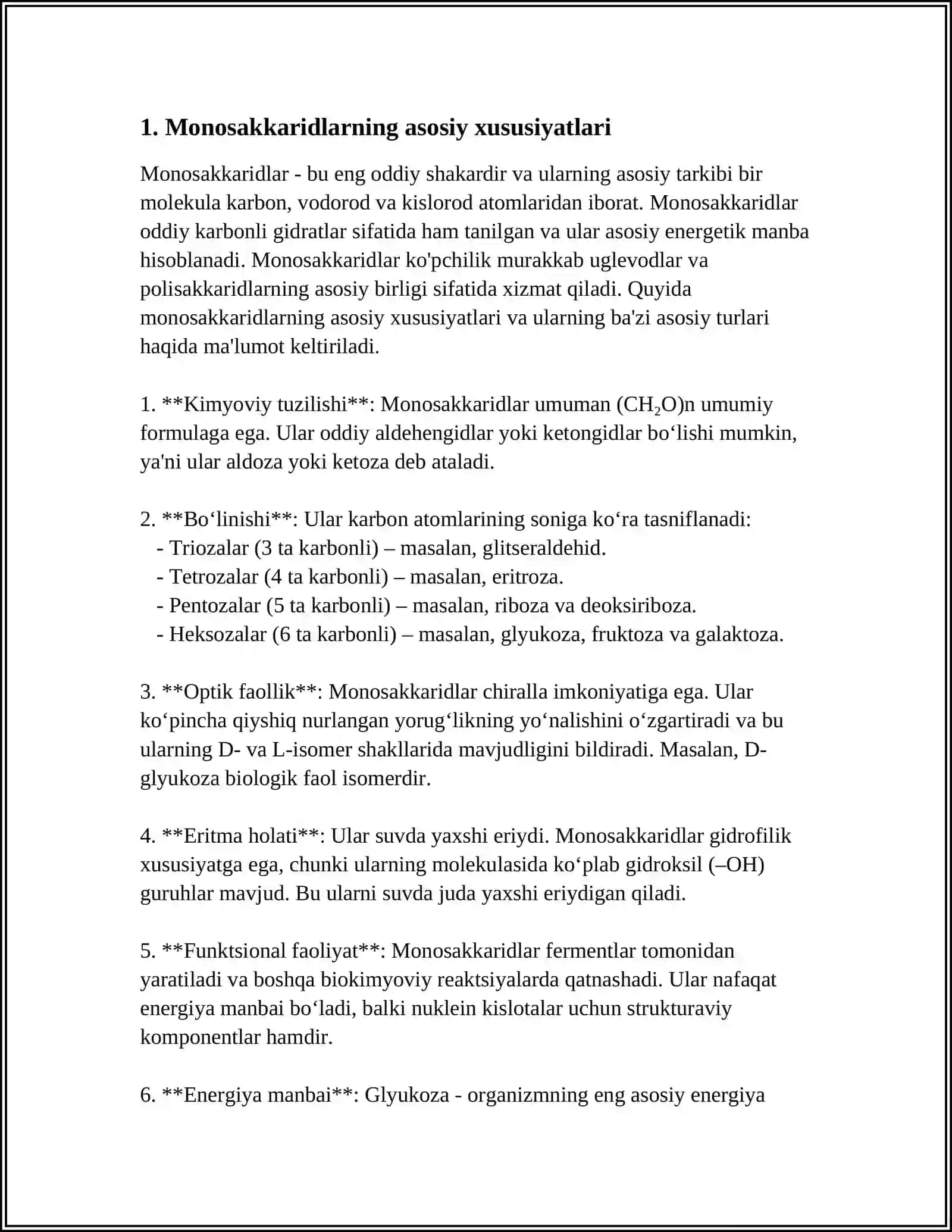 MONOSAXARIDLARNING OKSIDLANISHI VA QAYTARILISH HOSIL BO'LADIGAN MODDALAR 4