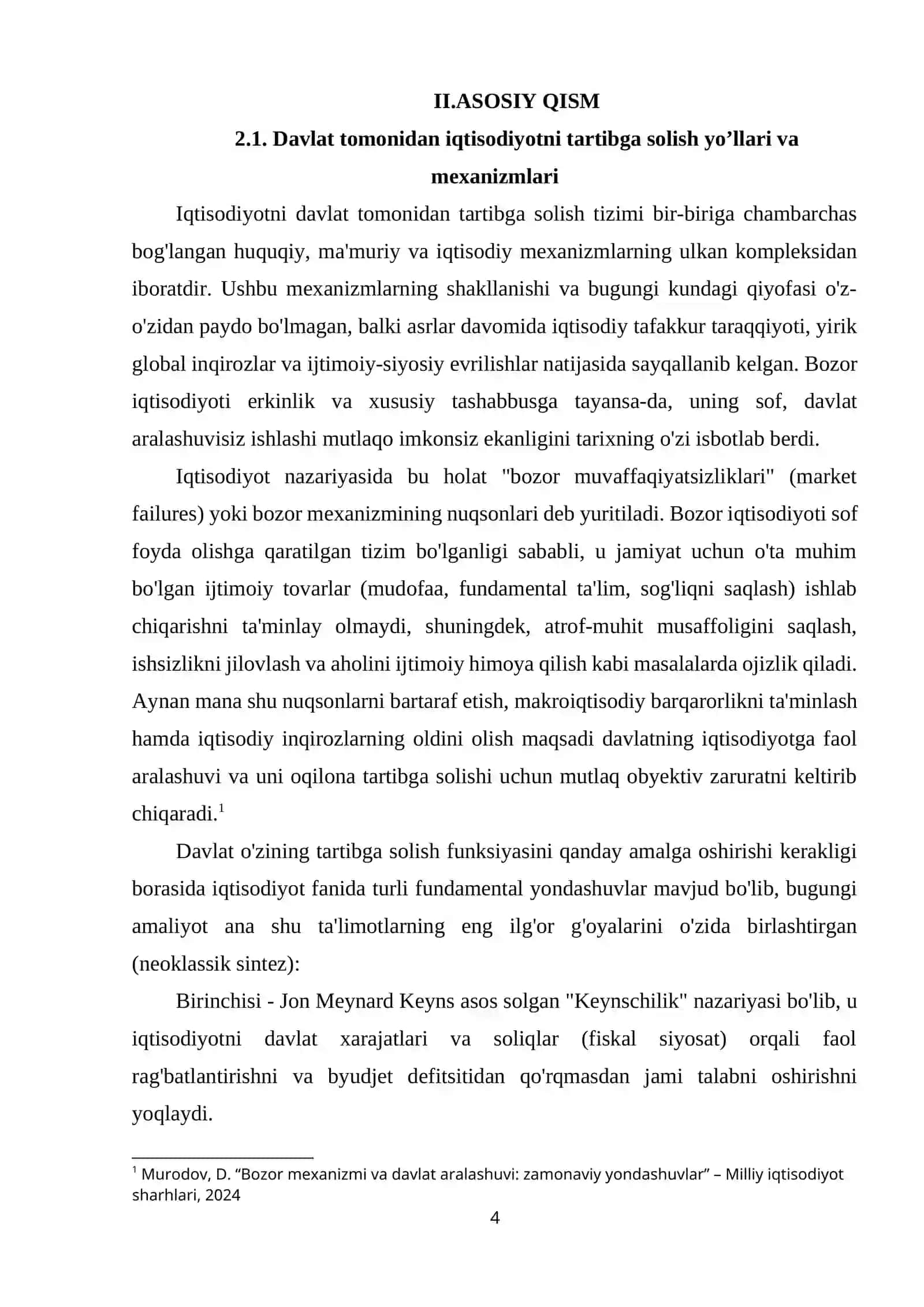 Davlat tomonidan iqtisodiyotni tartibga solishning zamonaviy tendensiyalari 4
