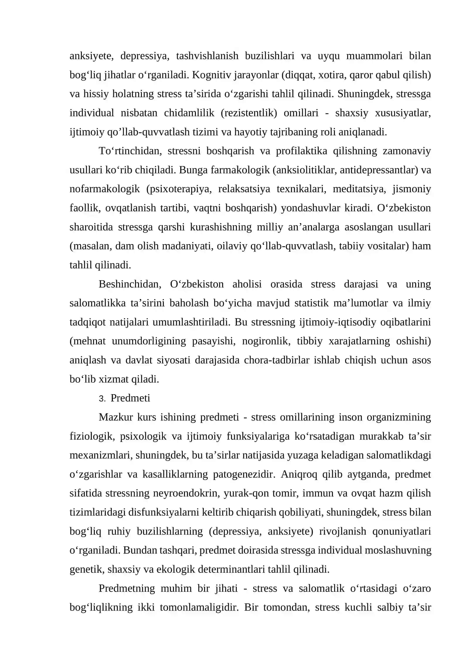 STRESS VA UNING INSON SALOMATLIGIGA TA'SIRI 4