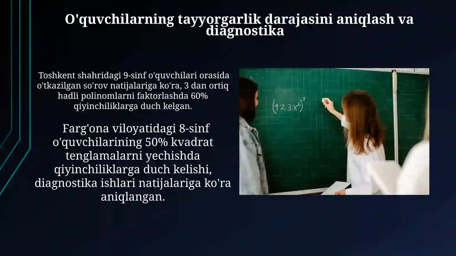Ko'phadlarni chiziqli va kvadrat uchhadli koʻpatuvchilarga ajratish mavzusni oʻqitish metodikasi 4