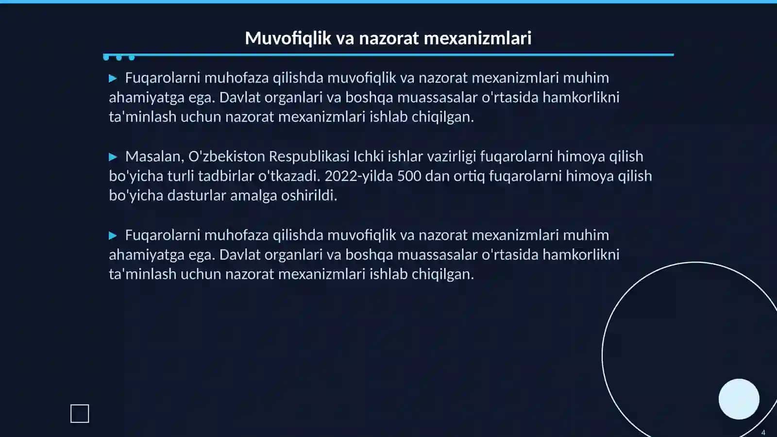 Fuqarolarni muhofaza qilish asoslari 4