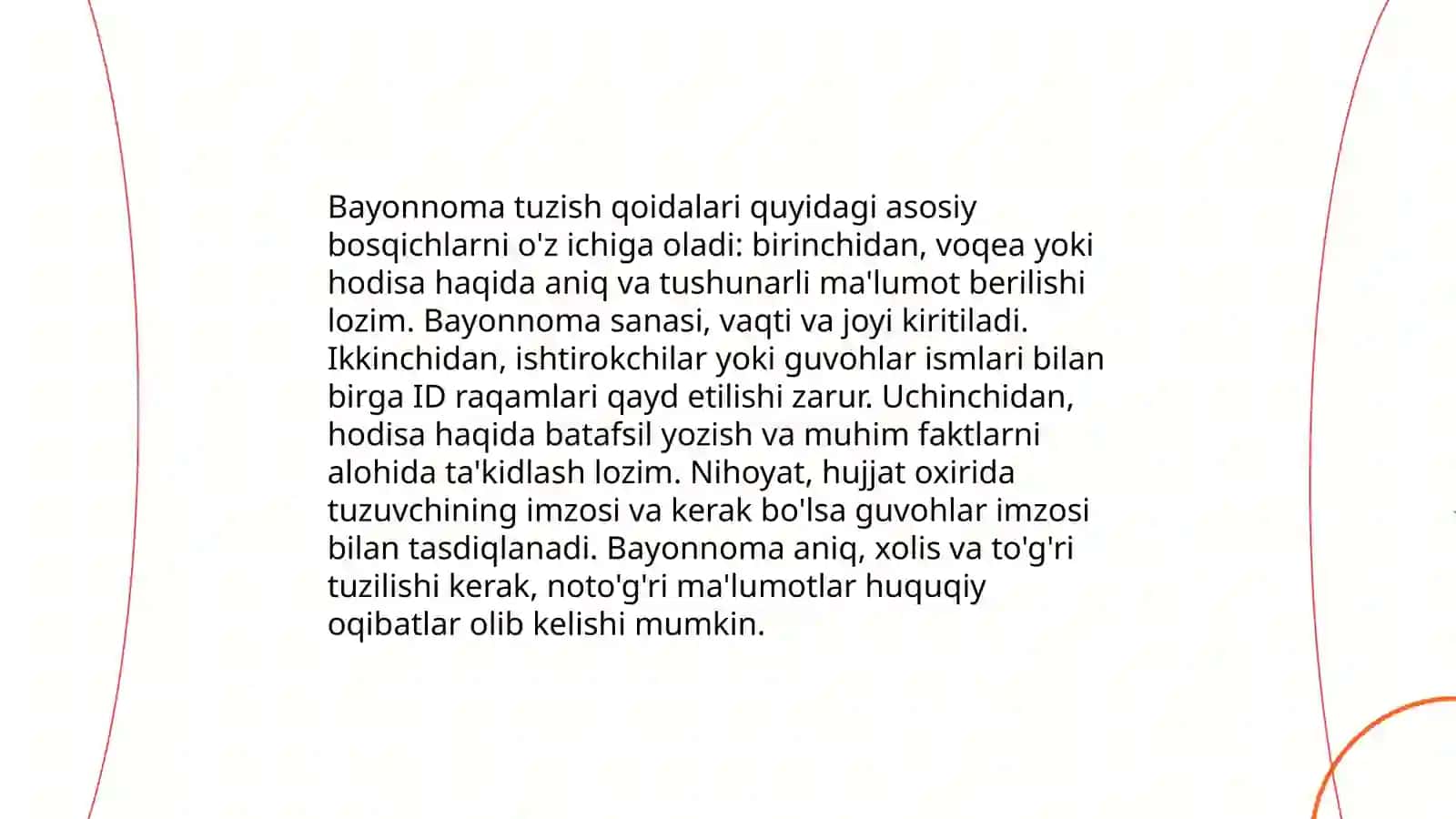 Davlat tilida ish yuritish fanidan tayyorlagan taqdimot ishi 4