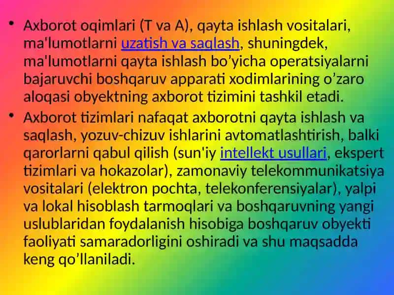 Axborot tizimlari 4