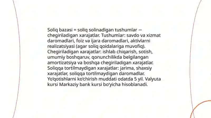 Foyda solig‘ini hisoblash va byudjetga undirish tartibi 4