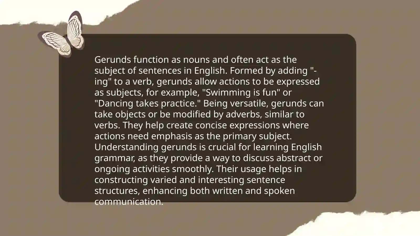 Gerund and infinitive 4