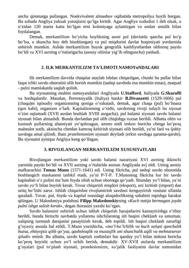 MERKANTILIZM IQTISODIY TA’LIMOTI 4