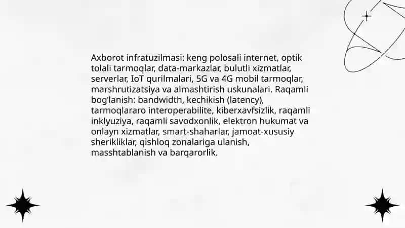 Axborotlashgan jamiyat va uning istiqbollari 4