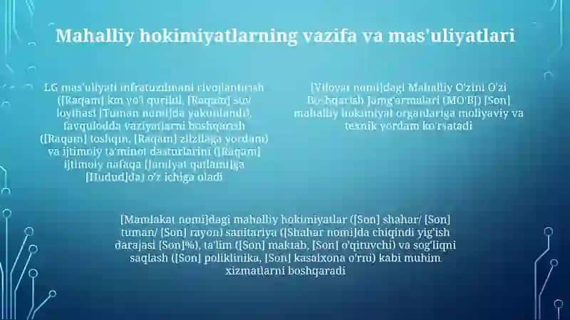 Mahalliy davlat hokimyati asoslari fuqorolarning oʻzini oʻzi boshqarish organlari 4