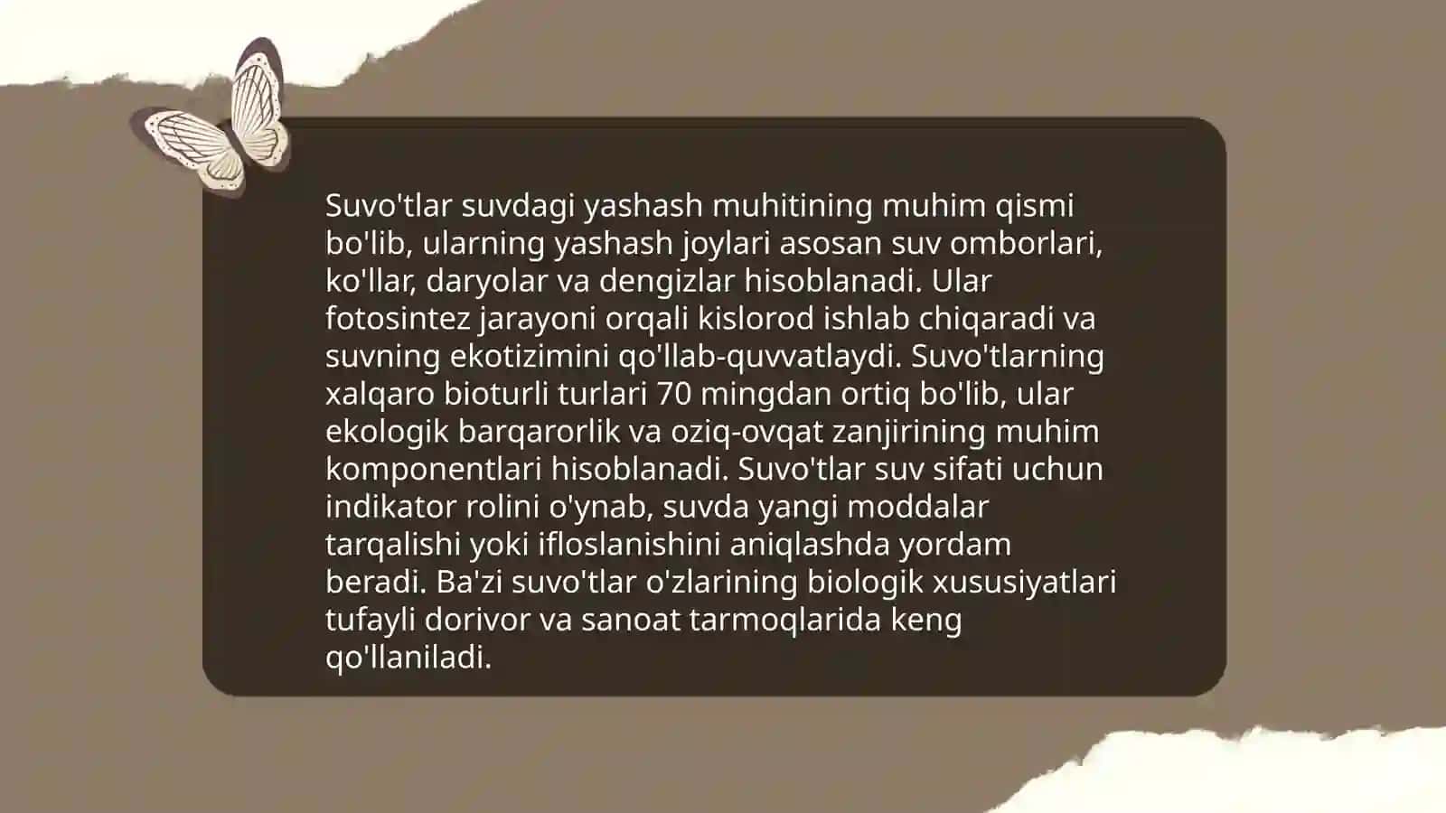 Tuban o'simliklar. Suvo'tlar 4
