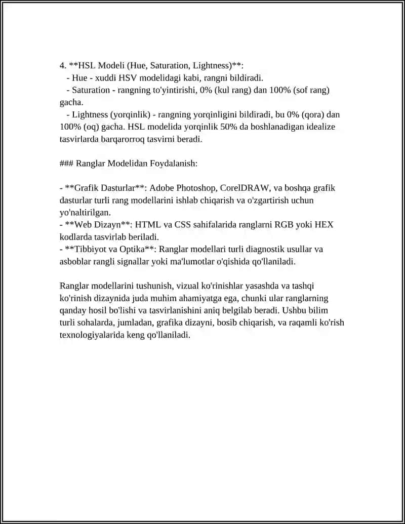 ADOBE PHOTOSHOP DASTURINING GRAFIK OBEKTLARDA RANGLAR BILAN ISHLASH 4
