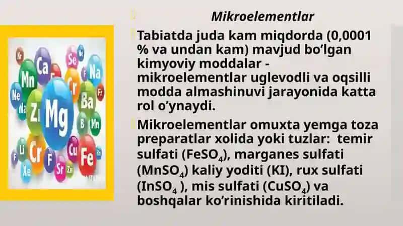 Omuxta yem tarkibiga mineral xom ashyolar va mikroelementlarni aralashtirish. 4