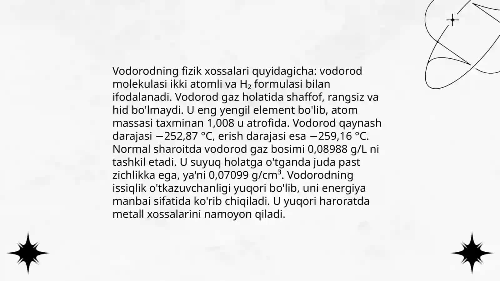 Vodorod va uning xossalari galogenlarning umumiy tasnifi 4