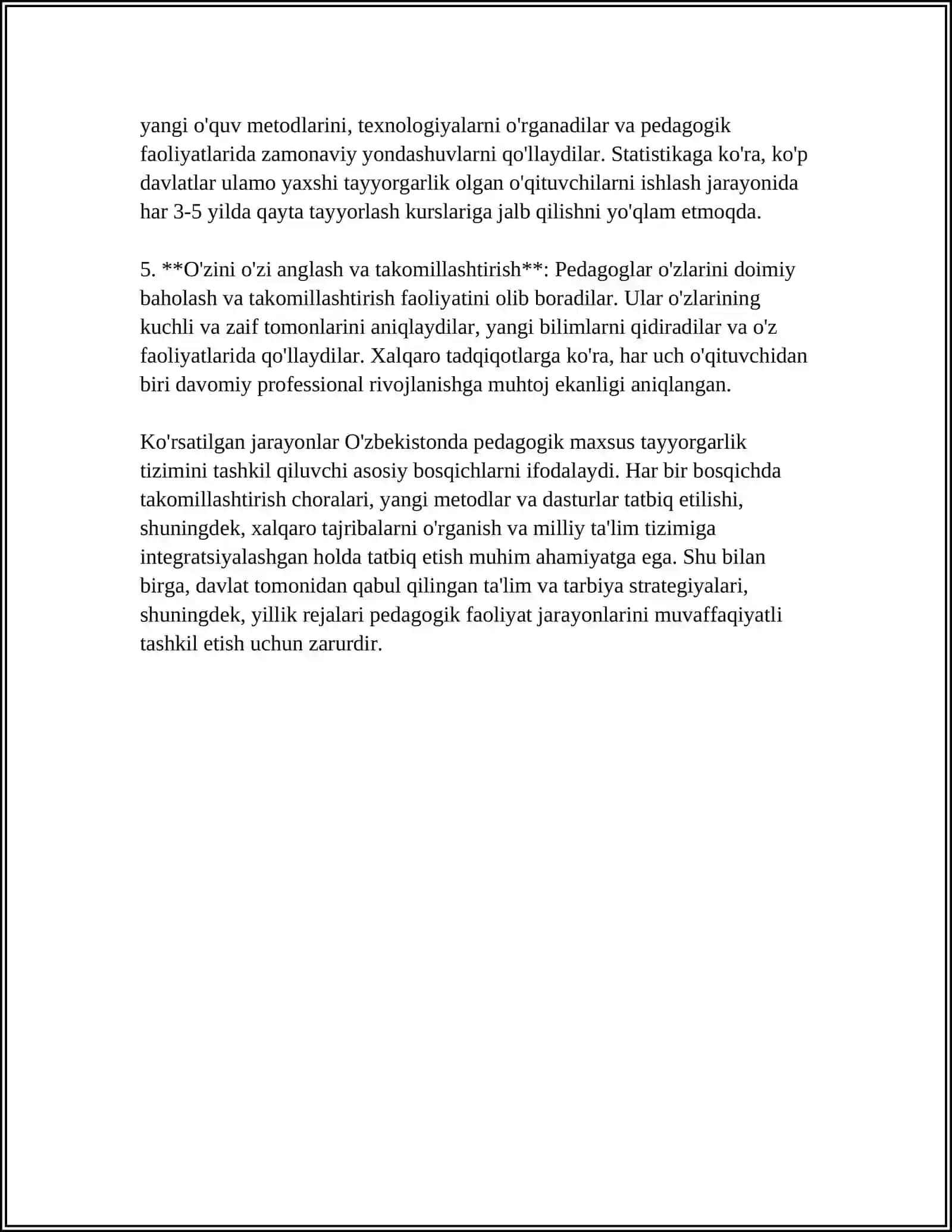 TALABALARNI PEDAGOGIK FAOLIYATIGA TAYYORLASH TAKTIKASI 4
