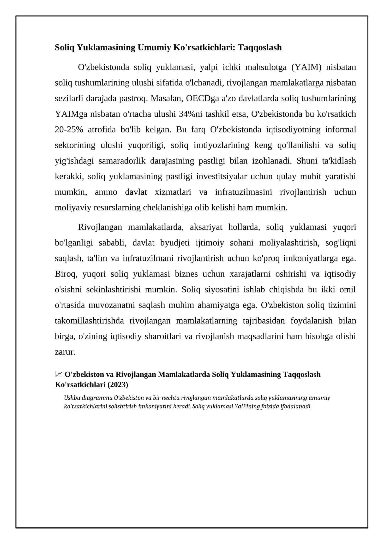 O'zbekiston va Rivojlangan Mamlakatlar Soliq Tizimlarining Taqqosiy Tahlili 4