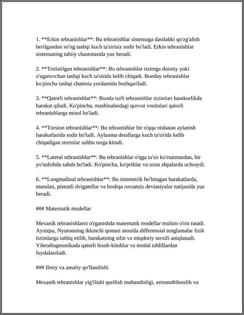 MEXANIK TEBRANISHLAR VA TO'LQINLAR 4